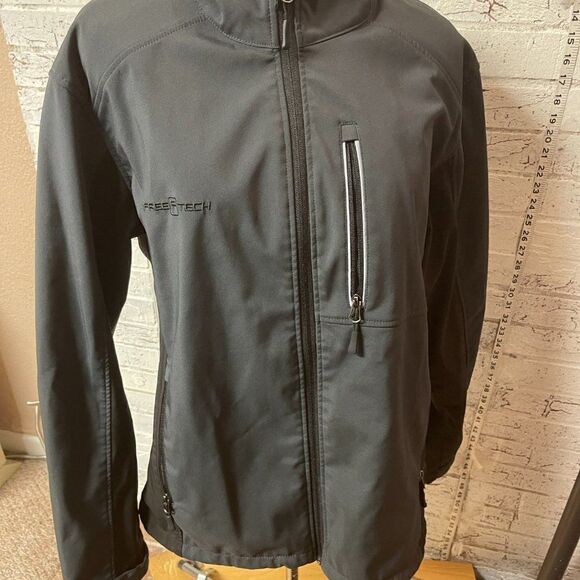 Free Tech Black Lined Winter Jacket Medium 38-40 - Picture 2 of 11